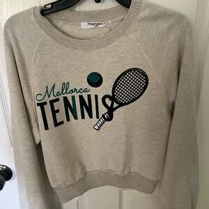 NWT Project Social T L.A.  Women's Cream Mallorca Tennis  Sweatshirt, Small